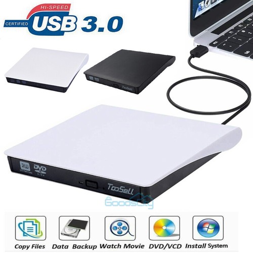 USB3.0 Portable External CD DVD Drive USB 3.0 Player Burner Writer For Laptop PC - 第 2/53 張圖片