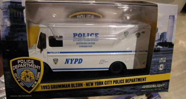1:43 Greenlight Grumman Olson 1993 New York City Police Department Nypd In Ovp-image