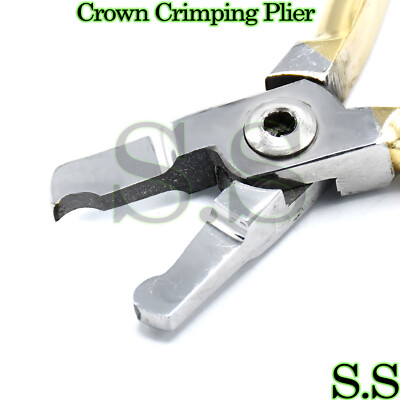 Pinza In Acciaio Inox Pinza Crimpatrice Per Coroncine Primarie In Oro - Strumento Dentale In Acciaio Inox Per Ortodonzia, Modello DP-28 Piastra Crepes - Foto 8