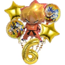 6pcs set-6 Goku Birthday Party Decoration Dragon Ball Z Kids Tableware