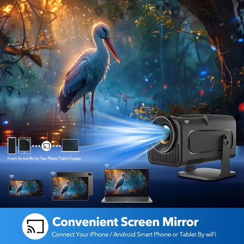 HD Projector 4k 1080p Mini 200 Ansi LM Home Theater WiFi Bluetooth For Android - Picture 10 of 14