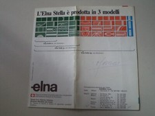 DEPLIANT BROCHURE VOLANTINO MACCHINA PER CUCIRE ELNA STELLA VINTAGE ANNI '80