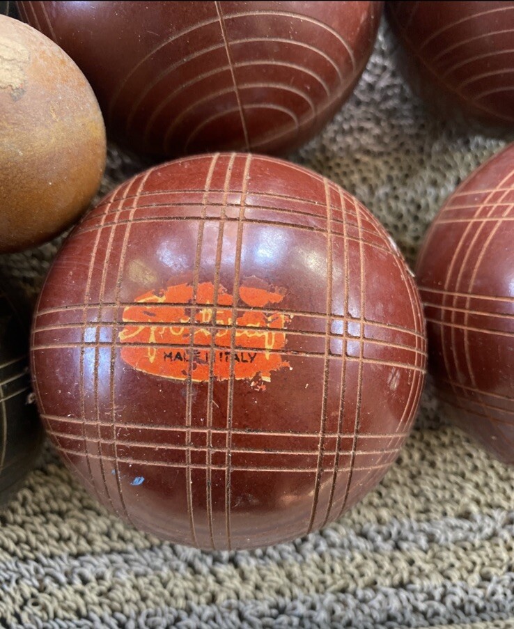 Vintage Sportcraft Bocce Ball Set with Pallino Made in Italy eBay