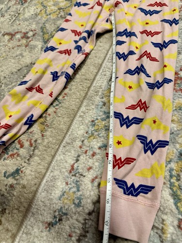 Hanna Andersson Lot of 2 Marvel Wonder Woman Pajama PJ Pants Sz 110cm/5 Twins - Picture 4 of 7