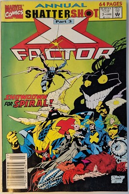 X-factor Annual #7 Marvel Comics 1992 Newsstand Edition F+ Shattershot Pt. 3 