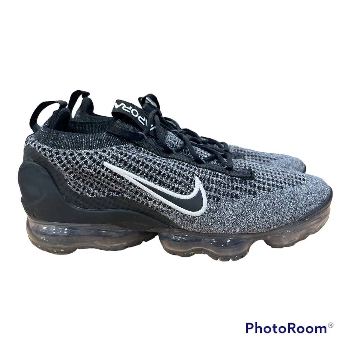 Nike Air Vapormax 2021 Flyknit Mens Size 9.5 Oreo Black White