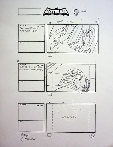 Batman: The Brave and the Bold JEFF JOHNSON SIGNIERT handgezeichnet Storyboard Bleistift  - Bild 1 von 2