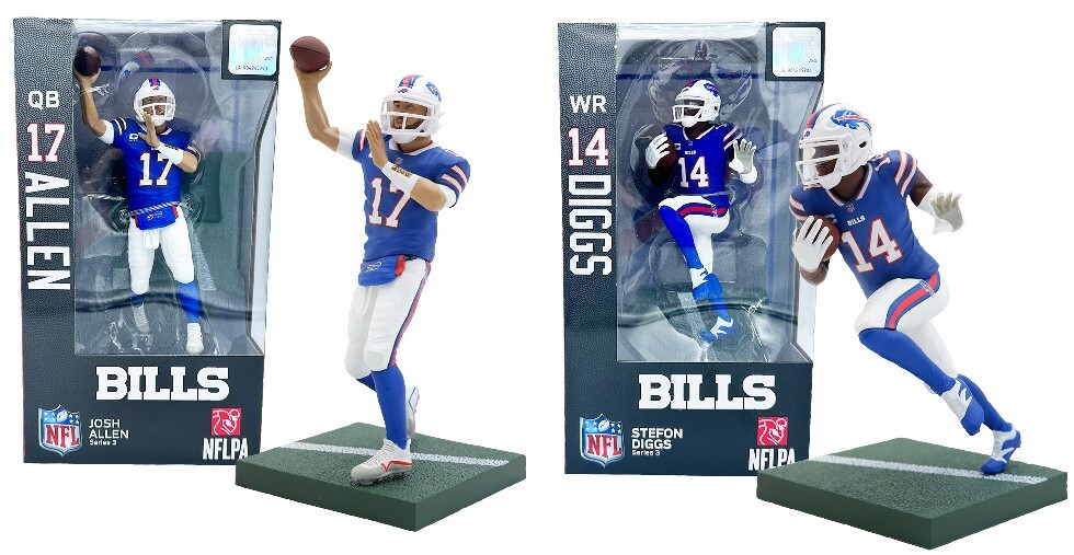 Джош Аллен/Стефон Диггз Buffalo Bills импортирует комбинацию из 6 фигур Dragon NFL (2)