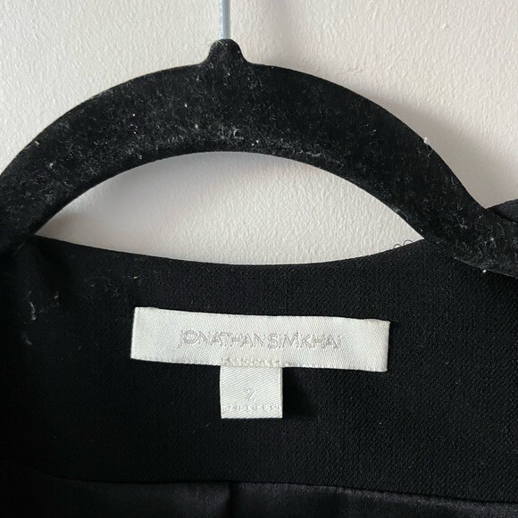 Jonathan Simkhai Black Wool Structured Blazer Pep… - image 3
