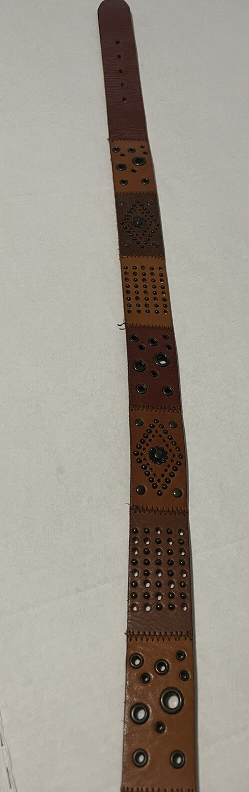 Fossil Studded Leather Patchwork Belt Women’s Siz… - image 14