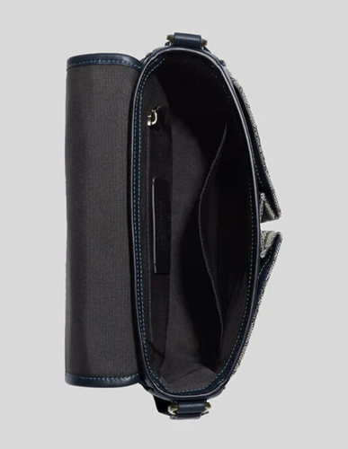 Coach Men's Navy Sprint Map 25 Signature Jacquard & Leather Bag (CE534) - NWT - Picture 2 of 4