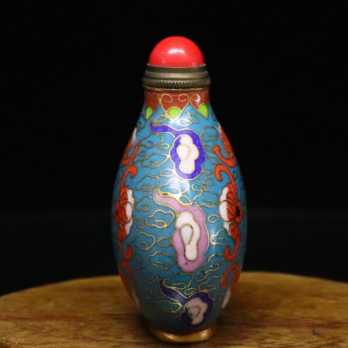 Collectibles Chinese Brass Cloisonne Handmade Hand painted Snuff bottles 92001 - Picture 6 of 8