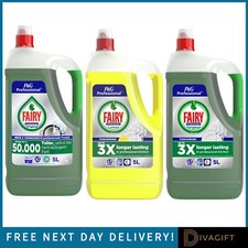 FAIRY PROFESSIONAL CONCENTRATED WASHING UP LIQUID CLEANER ORIGINAL LEMON 5L NEW