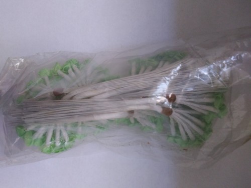 New lot 432 MINT color   1/4" Ribbon Roses on 3 " white wire stem picks Crafts - Picture 3 of 3
