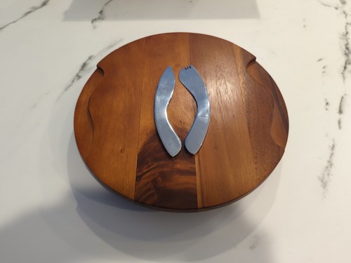 Nambe "Luna" Käsebrett Wurstwarenmesser & Streuer 5012 Neil Cohen MODERN - Bild 3 von 5