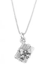 Sterling Silver Gift Box Present with Box Charm with Box Chain Necklace -Options