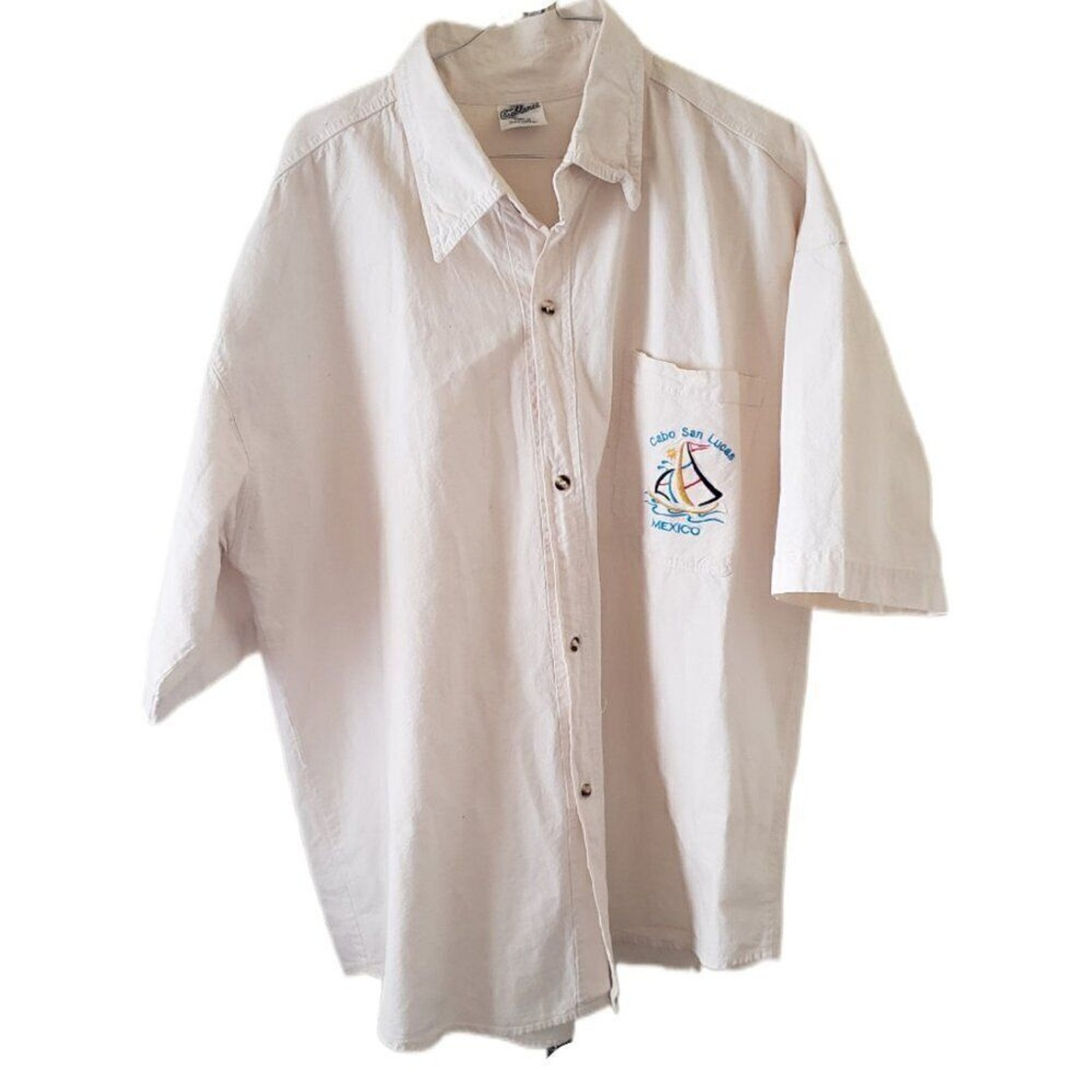 Casablanca Men's Cabo San Lucas Short Sleeve Button Down Shirt