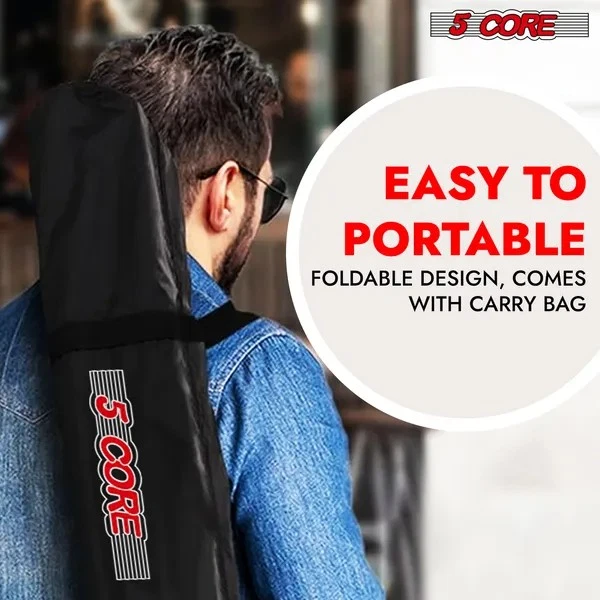 Par de trípodes con soporte de altavoz de 5 núcleos para piso resistente ajustable hasta 72 pulgadas DJ St Foto 4 de 4