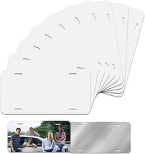 10 Pack Sublimation License Plate Blanks,Heat Thermal Transfer Sheet DIY Picture