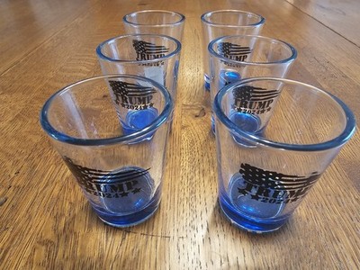 Shot Glasses 2024 Donald Trump LOT OF 6 New Tequila Vodka Whiskey A3