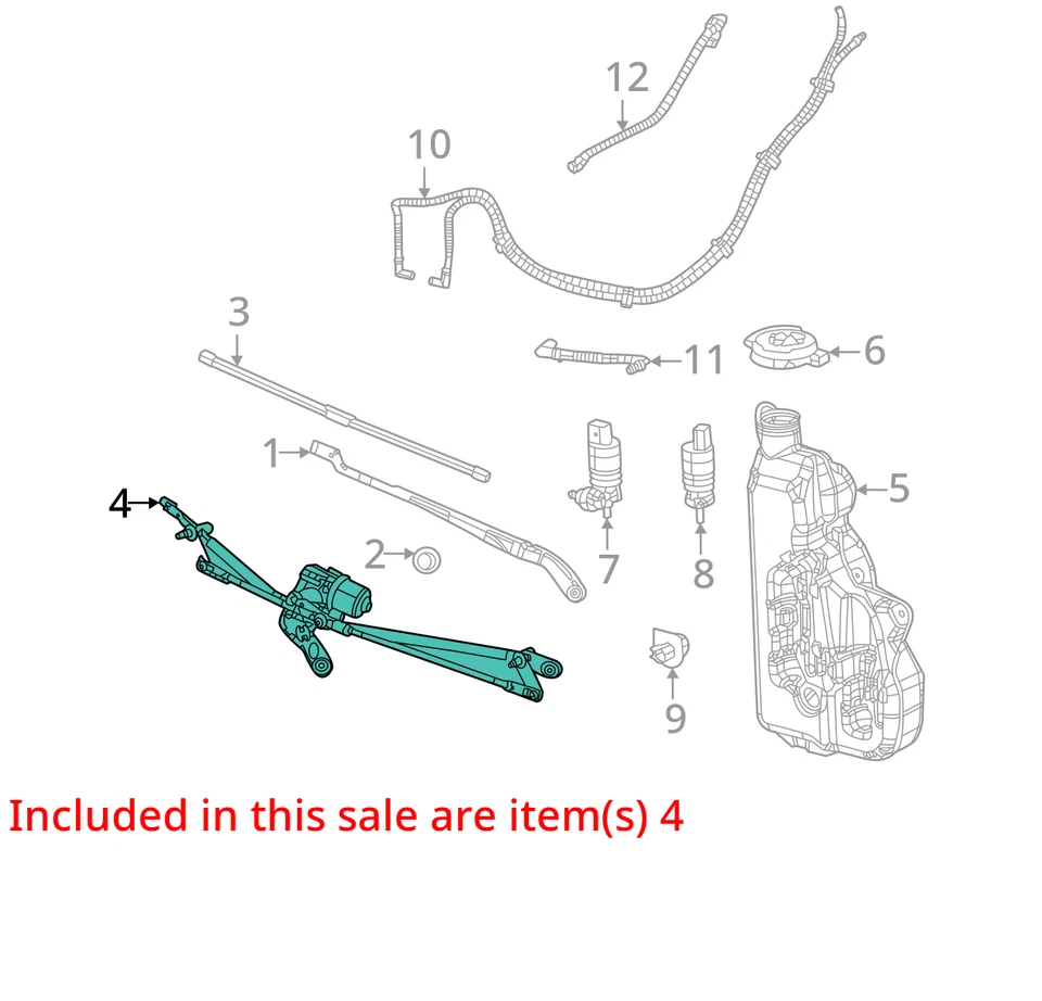 2022 2023 JEEP WAGONEER FRONT WINDSHIELD WIPER MOTOR 68446871AA - Image 3 of 4