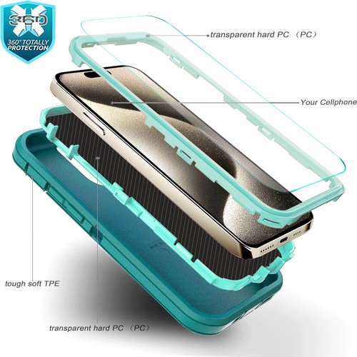 Coque pour iPhone 12/Pro/Pro Max Coque Téléphone Antichoc Adaptée Defender + Vitre Ecran - Photo 37 sur 47
