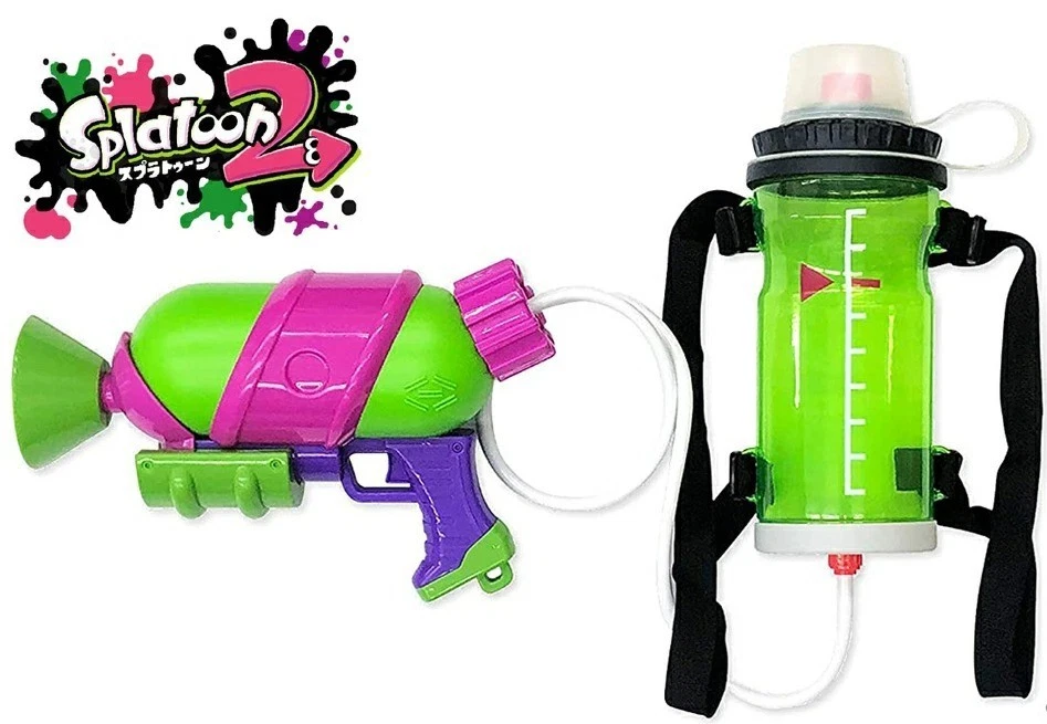 Nintendo Splatoon 2 Splash Shooter with Ink Tank Neon Green Water Gun Battle Toy - Image 2 of 2