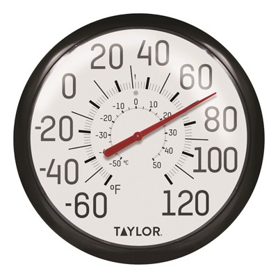 White Outdoor Dial Thermometer, 13-1/4-In. - 6700