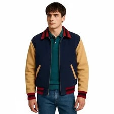 Handmade Will Byers Stranger Things Varsity Jacket – Retro 80s Letterman Bomber