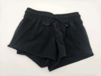 Hummel Girls Black Athletic Shorts All In Motion Stretch Drawstring Knit, Size L