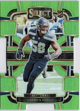 2023 Panini Select #85 Derick Hall Neon Green Prizms Die Cuts #/599 RC Rookie