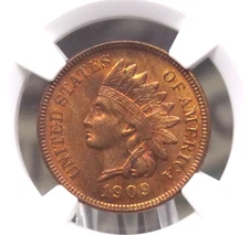 1909 Indian Head Cent Penny 1c NGC MS64 RB #001 Red Brown BU Unc ECC&C, Inc.