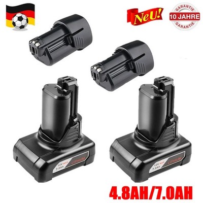 12V 4,8 AH/7,0 AH Li-ion AKKU für Bosch BAT411 BAT411A BAT412 GDR GOP GSR NEU DE