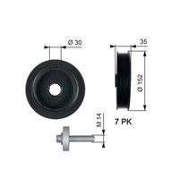 Riemenscheibe Kurbelwelle Gates TVD1127A Drivealign™ FüR Renault