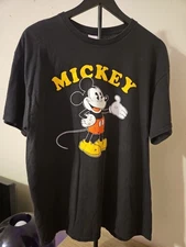 Vintage  Mickey Mouse T-Shirt Disney Mens XL Delta Pro Weight Tag 90s Y2K Black