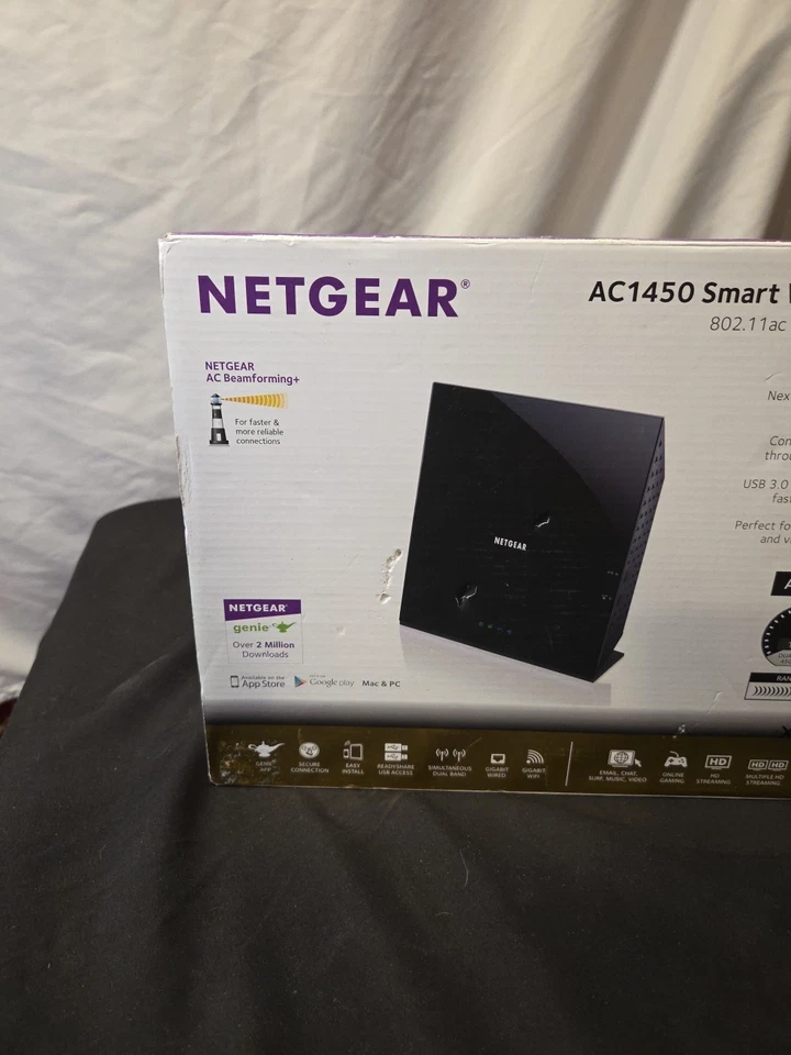 NETGEAR AC1450 Smart WiFi Router 802.11 ac Dual Band Gigabit Brand New - Image 3 of 4