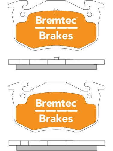 Bremtec Trade Line Brake Pad fits Peugeot 306 1.8 N5,N3,7C,7A (BT1089TS ...