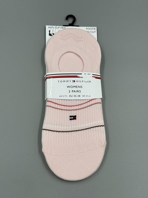Tommy Hilfiger Women 2 Paare 35-38 Damen Strümpfe High Cut Light Pink Füßlinge
