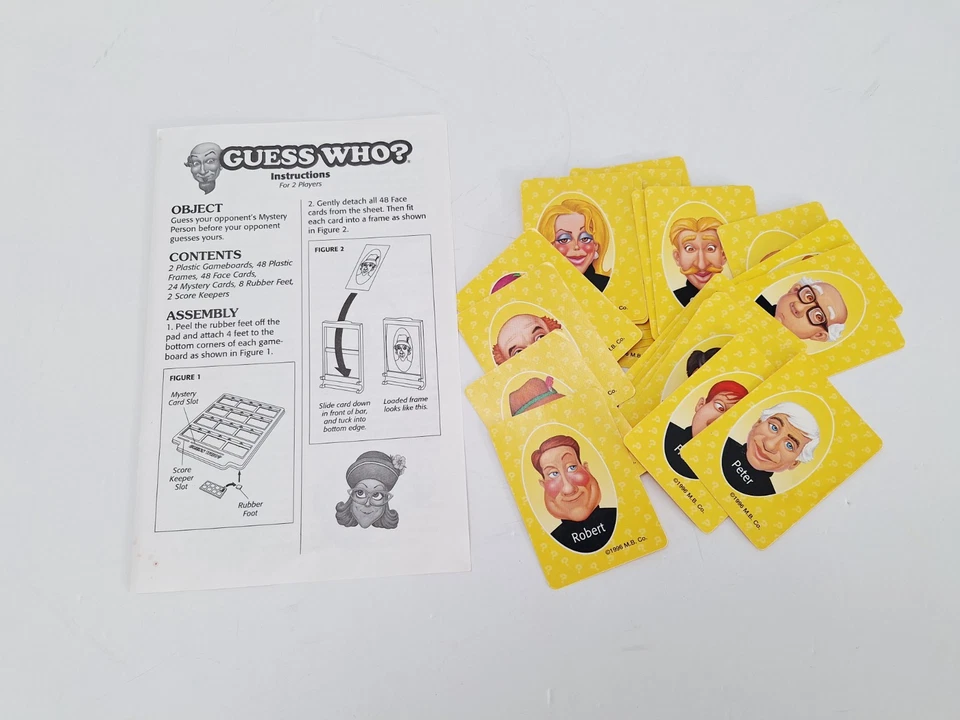 Juego Guess Who Mystery Face Milton Bradley 1998 m Foto 4 de 4