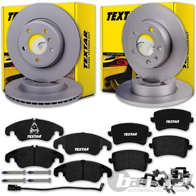 TEXTAR BREMSSCHEIBEN + BELÄGE VORNE + HINTEN für AUDI A4 8K B8 + A5 8T 8F
