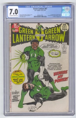 Green Lantern #87 CGC 7.0 DC Comic 1st John Stewart Neal Adams High Grade Bronze
