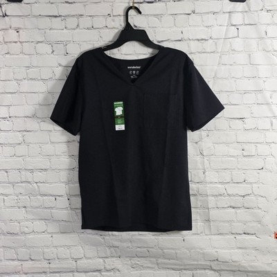 Scrubstar Core Essentials Unisex Small Black V-Neck Scrub Top- WM00T872