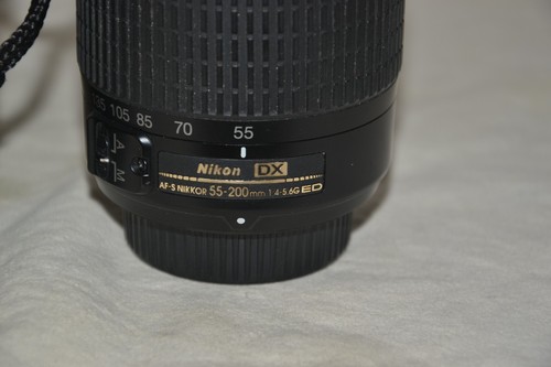 Nikon DX AF-S Nikkor 55-200mm G ED lens for D7500 D3200 D5600 D7200 D90 D80 D300 - Picture 2 of 7