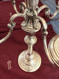 (2) Gorham Sterling Silver .925 5 Light Candelabra Candlestick Post 1940