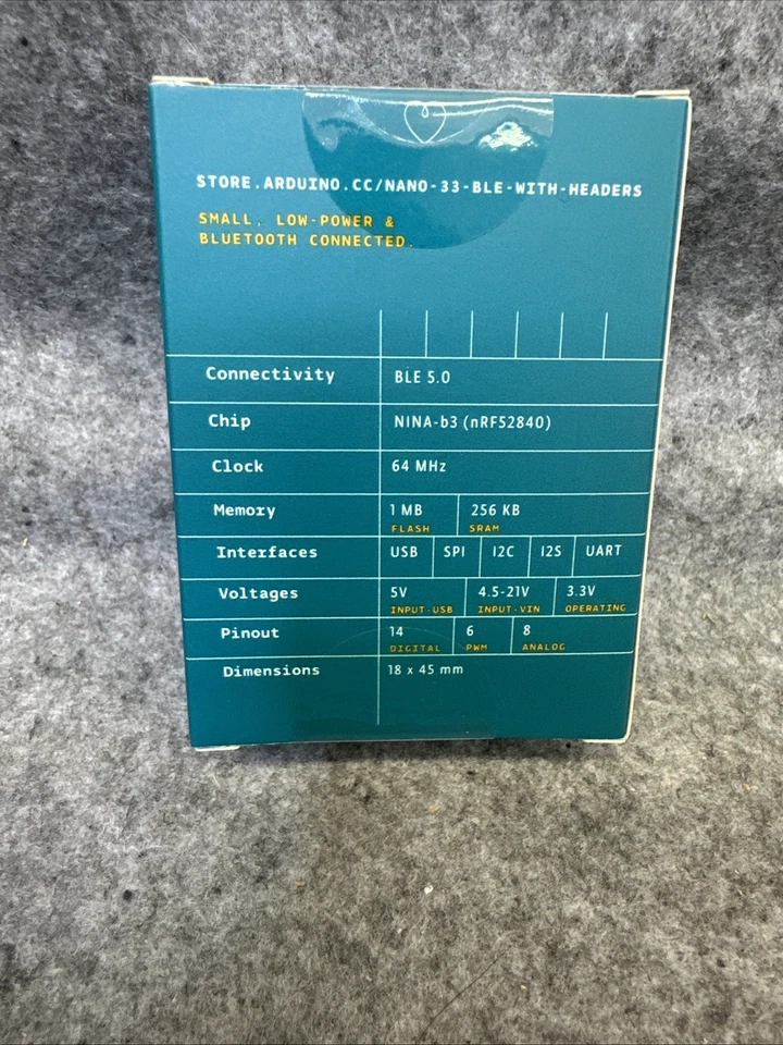 Arduino Nano 33 BLE Board With Headers ABX00034 - Image 3 of 3