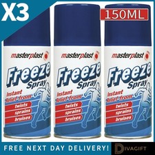 3 x DEEP FREEZE SPRAY 150ML INJURY INSTANT PAIN RELIEF MUSCLE SPRAINS FREEZING