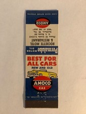 1970 s MATCHBOOK COVER FLAT AMOCO GAS SMITHER...