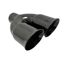 Exhaust Tip Dual 4.00" Dia OD 3.00" Dia ID X 10.00" Long 3.00" Inlet  BLEMISHED