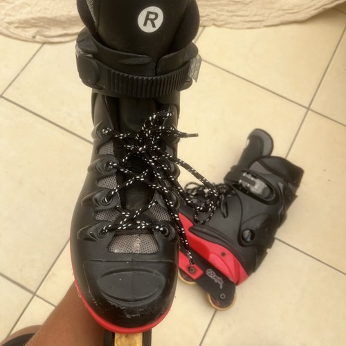 Cougar Aggressive Inline Skates ABEC 5 X-Line Black/Red - Size UK Men's 6/7 - Picture 12 of 16