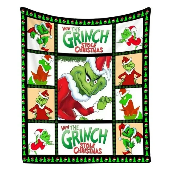 funny character Funny Emotions Graphics Christmas Cozy Fleece Blanket